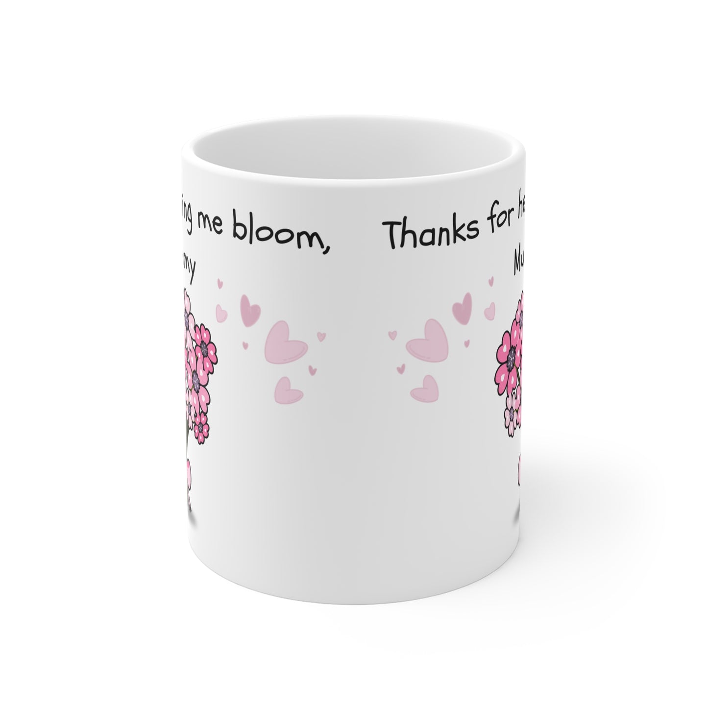 Floral Appreciation Mug for Mum - Gift for Mother's Day, Thank You Mug, Floral Design, Cute Coffee Cup, Heartfelt Gift