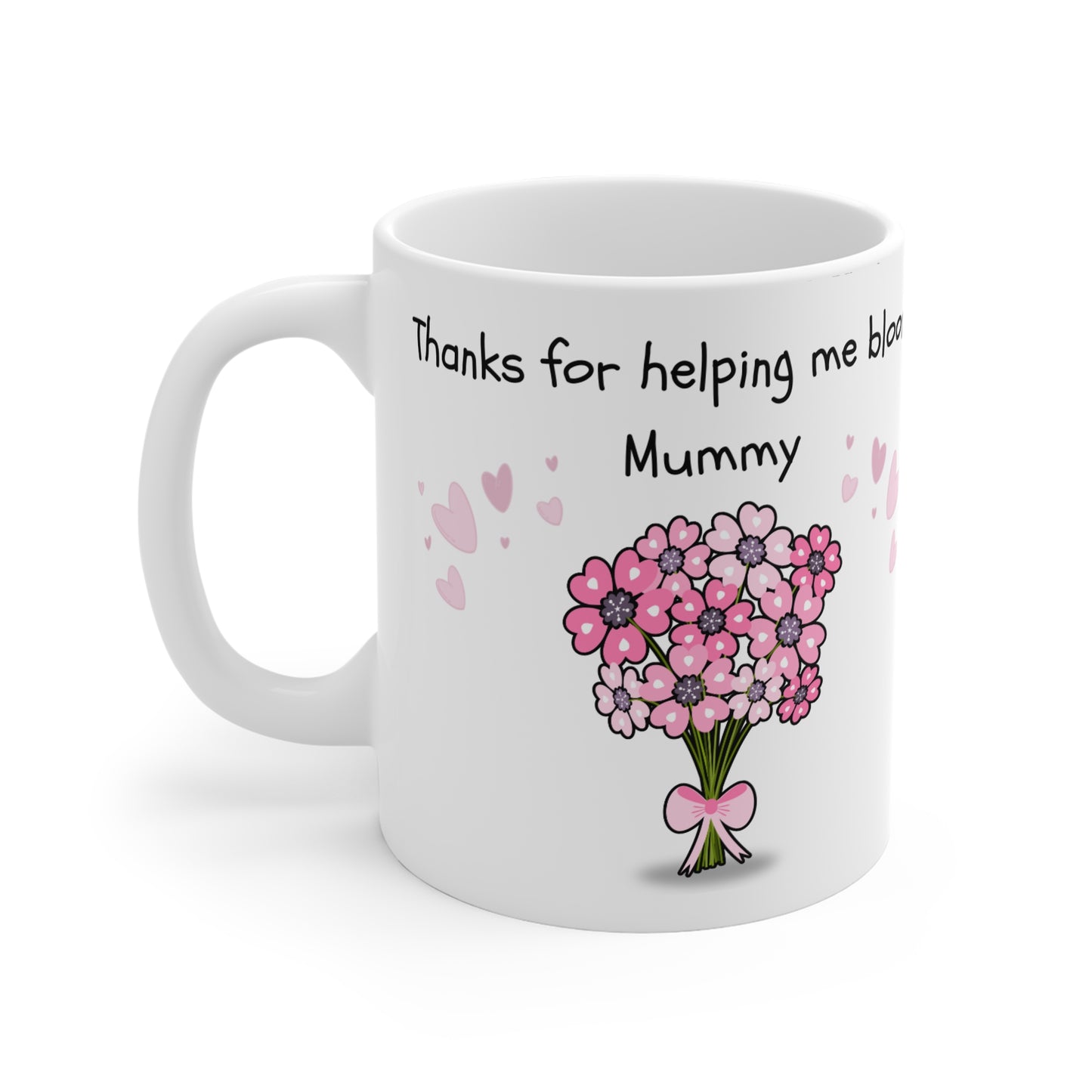 Floral Appreciation Mug for Mum - Gift for Mother's Day, Thank You Mug, Floral Design, Cute Coffee Cup, Heartfelt Gift