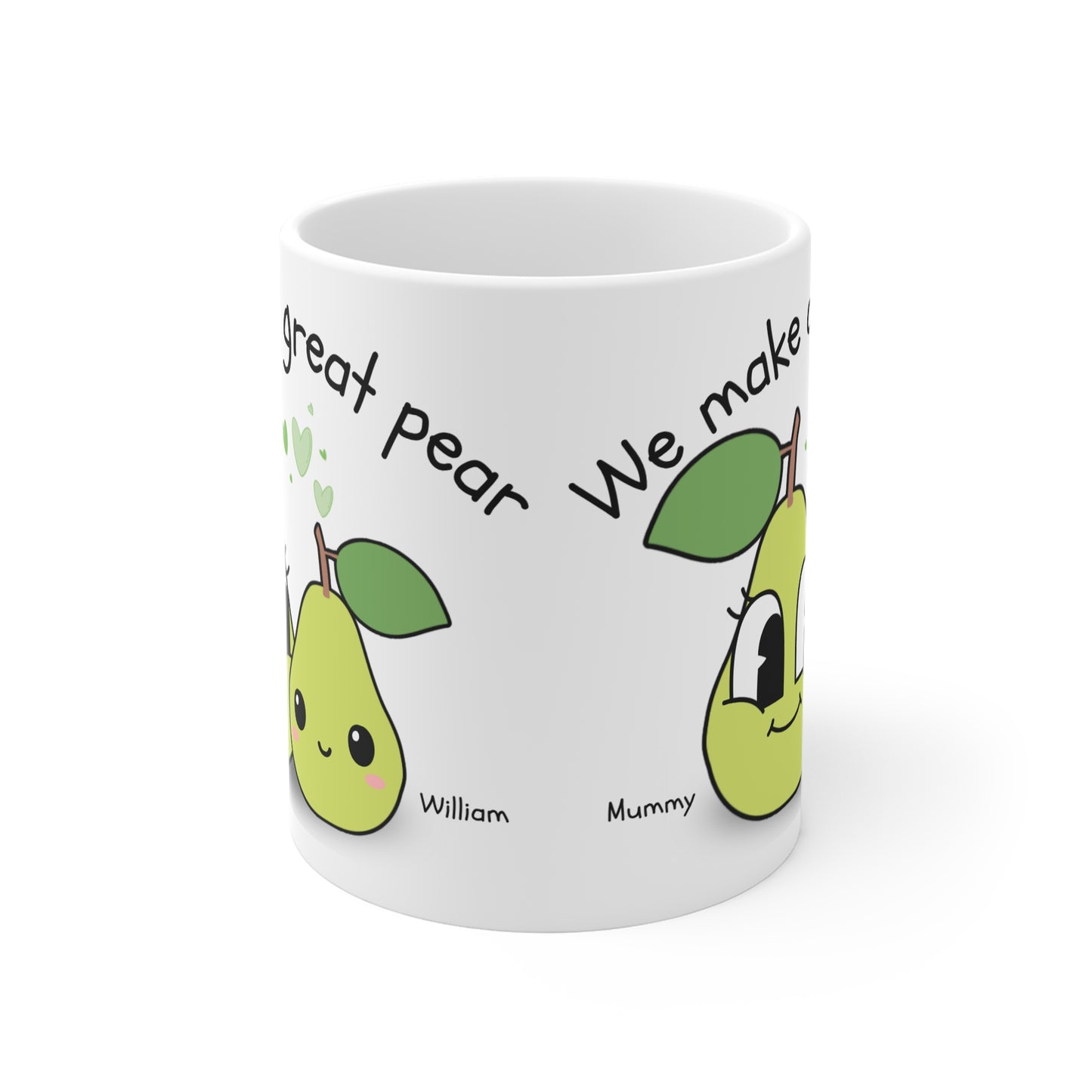 Personalised Great Pear Mug - Cute Gift for Mommies, Personalized Coffee Cup, Fun Home Decor, Perfect for Birthdays, Mother's Day