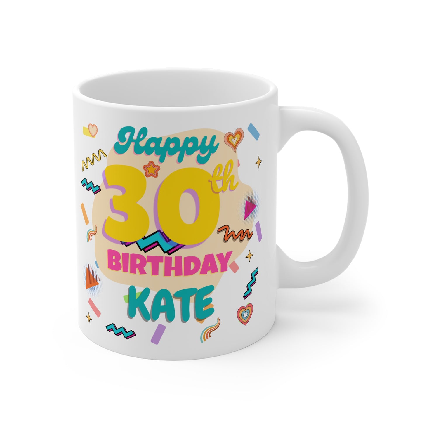 Personalised 30th Birthday Mug, 30th Birthday Gift, Unique Coffee Cup, Fun Decor, Personalized Mug
