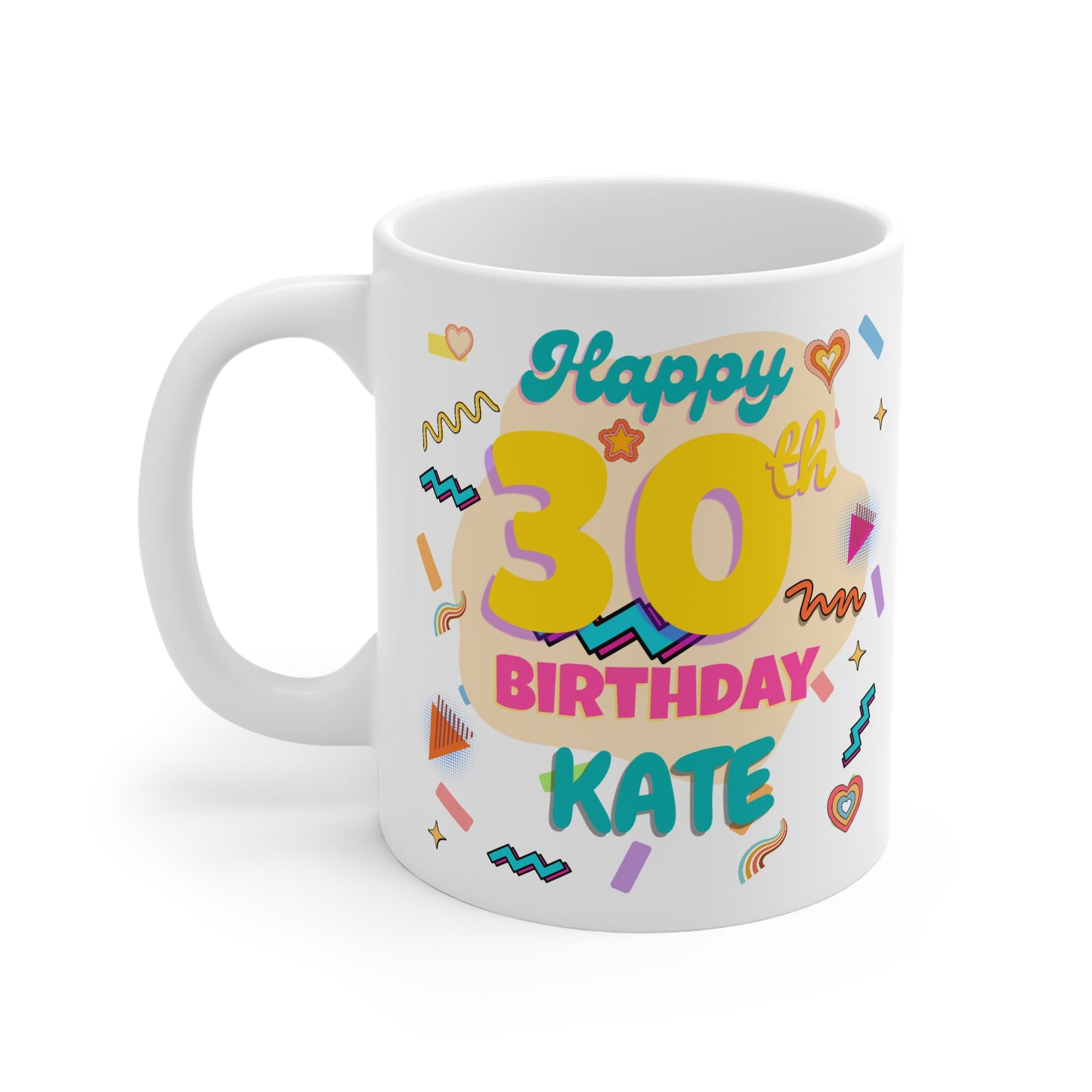 Personalised 30th Birthday Mug, 30th Birthday Gift, Unique Coffee Cup, Fun Decor, Personalized Mug