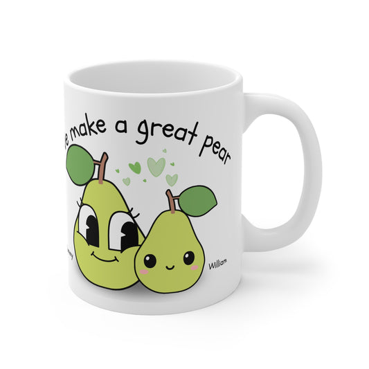 Personalised Great Pear Mug - Cute Gift for Mommies, Personalized Coffee Cup, Fun Home Decor, Perfect for Birthdays, Mother's Day