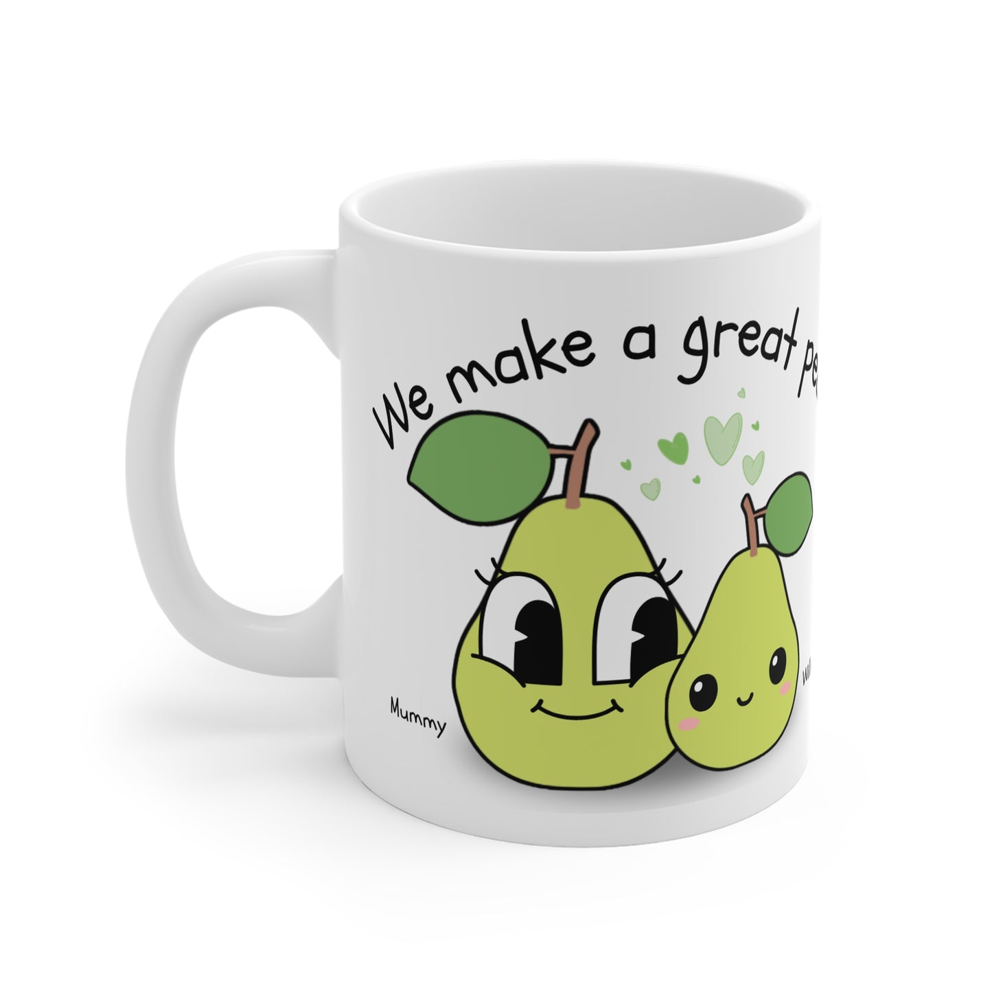 Personalised Great Pear Mug - Cute Gift for Mommies, Personalized Coffee Cup, Fun Home Decor, Perfect for Birthdays, Mother's Day