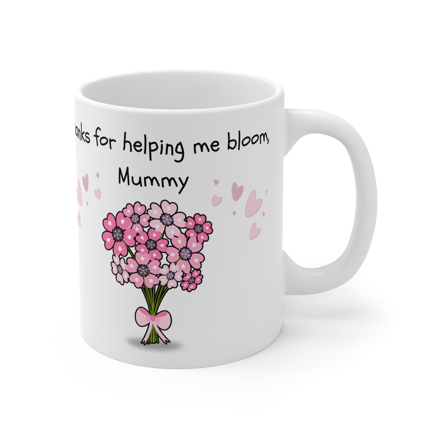Floral Appreciation Mug for Mum - Gift for Mother's Day, Thank You Mug, Floral Design, Cute Coffee Cup, Heartfelt Gift