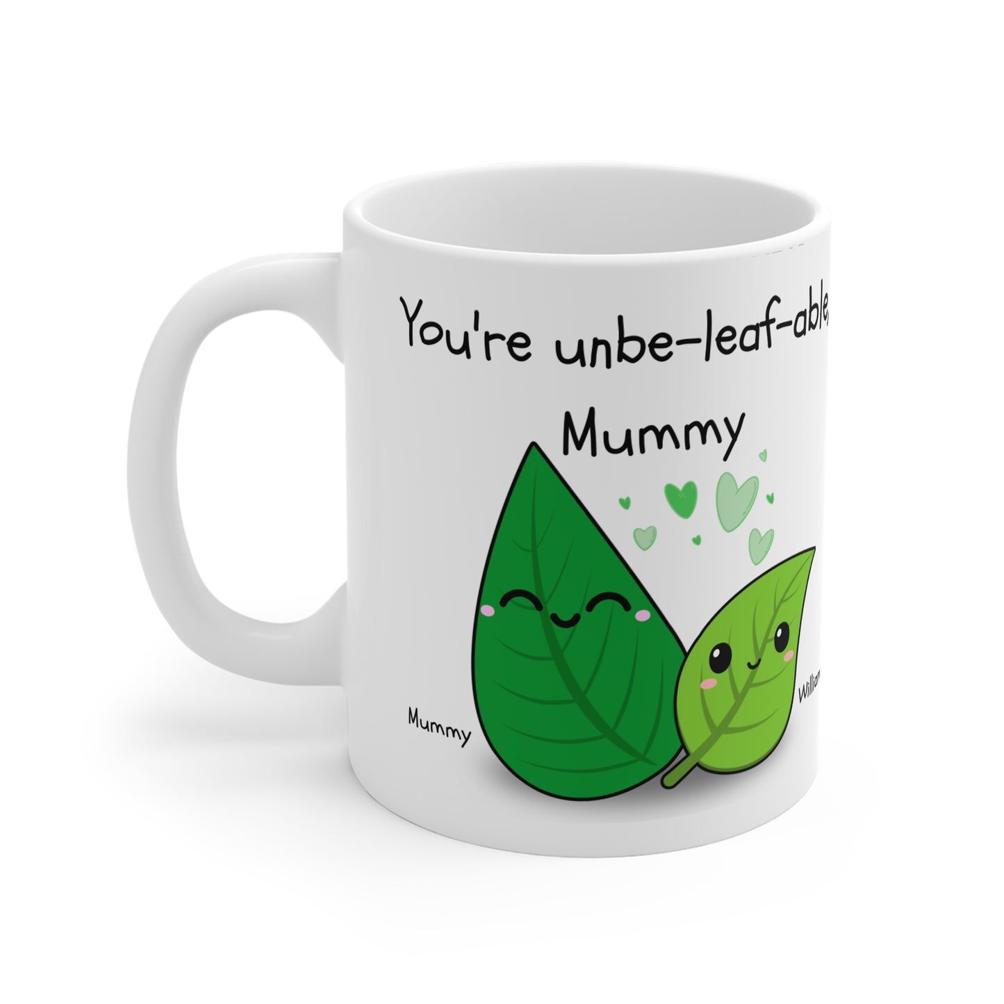 Unbe-Leaf-Able Mug, Cute Plant Mug for Mom, Gifts for Mother's Day, Gardening Lovers, Funny Coffee Cup, Eco-Friendly Gift