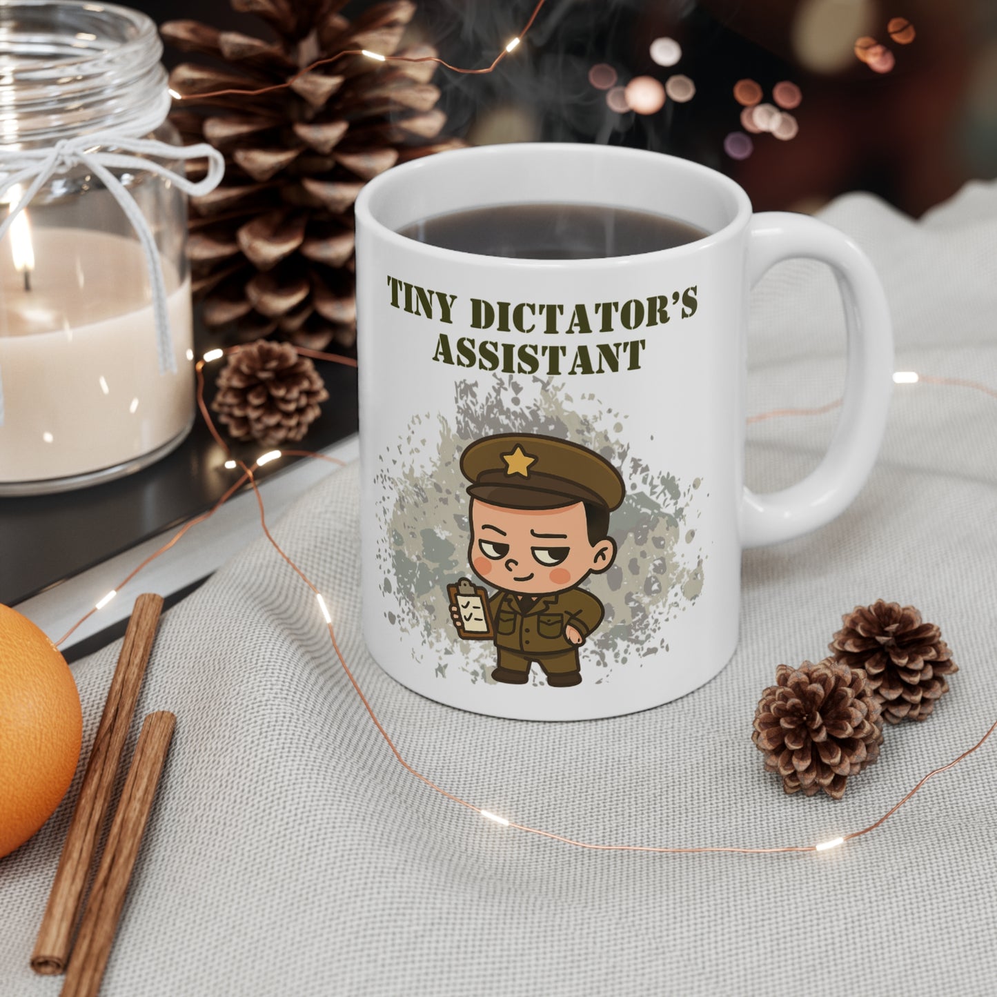 Tiny Dictator's Assistant 11oz White Ceramic Mug